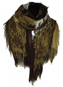 SCIARPA BICOLRE MARRONE - BEIGE