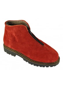 POLACCO CON CERNIERA CAMOSCIO ROSSO