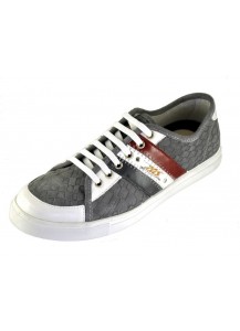 SNEAKER PELLE SCAMOSCIATA GRIGIA