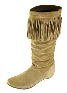 STIVALE PELLE SCAMOSCIATA BEIGE