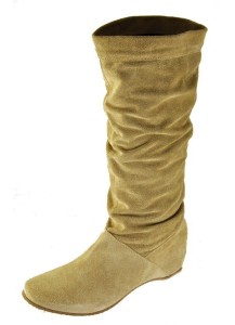 STIVALE PELLE SCAMOSCIATA BEIGE