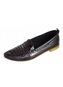 MOCASSINO IN VERNICE CROCCO BORDO`