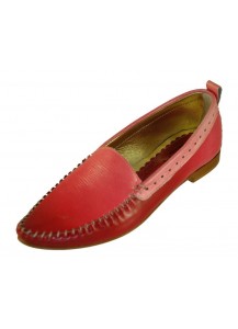 MOCASSINO IN PELLE NAPLAK SFUM.ROSSO/BLU