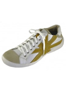 SNEAKER BIANCO +CAM.BEIGE E INS. GIALLI