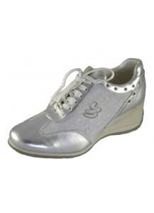 SNEAKER COLORE SILVER ALLACCIATO