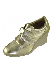 SNEAKER ORO CON CINTURINI VELCRO