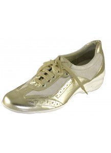 SNEAKER BIANCO/PLATINO ALLACCIATO