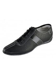 SNEAKER PELLE E VERNICE NERA