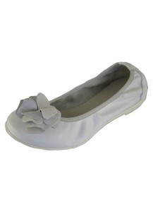 BALLERINA NAPPA BIANCO CON FIORE