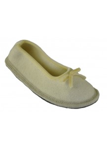 BALLERINA PANTOFOLA PANNA BORDO BEIGE