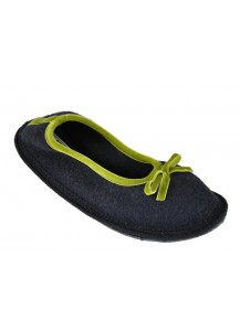 BALLERINA PANTOFOLA BLU BORDO VERDE LE C