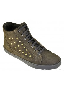 SNEAKER LACCIO CAMOSCIO T.MORO + BORCHIE