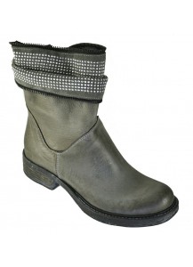 STIVALETTO NABUK GRIGIO, CERNIERA + BORC