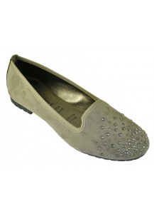 SCARPETTA PANTOFOLA CAMOSCIO TORTORA