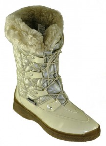 DOPOSCI IN NYLON BEIGE E VERNICE AVORIO