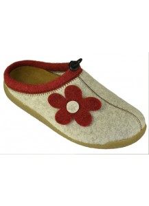 PIANELLA FELTRINO LANA BEIGE CON FIORE