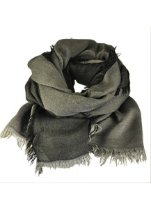SCIARPA LANA DOUBLE FACE GRIGIO SCURO