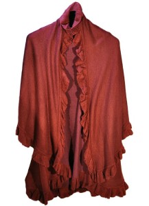 PONCHO IN MAGLIA BORDO`