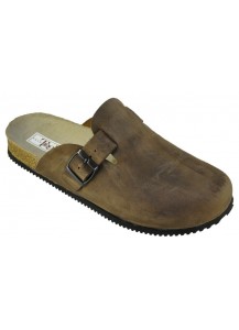 CIABATTONE FIBBIA VACCHETTA ANTIC.MARRON
