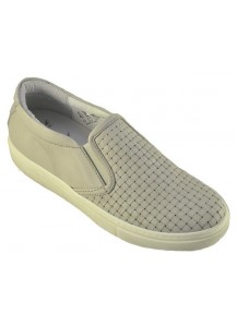 SNEAKER A PANTOF. PELLE PERLA - ACCAIO