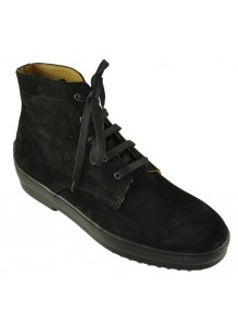 SCARPA ALLACCIATA CAMOSCIO NERO
