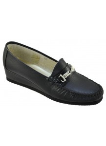 MOCASSINO NAPPA BLU CON PASS.MORS.ZP30