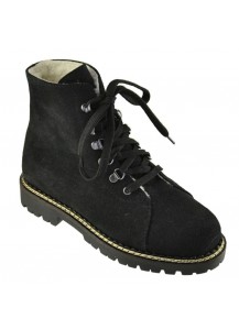 POLACCO STRINGATO CAMOSCIO NERO FOD.WL