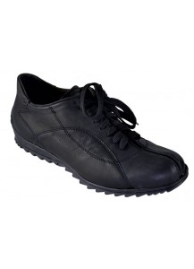 SCARPA BASSA ALLACCIATA VITELLO NERO