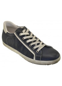 SNEAKER ALLACC. VITELLO BLU/BIANCO
