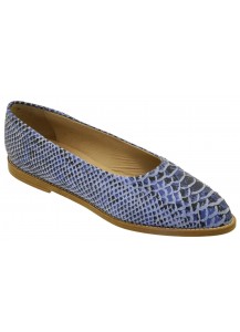 DECOLLETE` PITONE BLUETTE SUOLA CUOIO