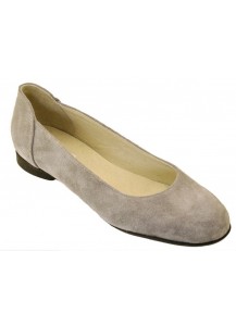 BALLERINA CAMOSCIO GRIGIO SUOLA TR