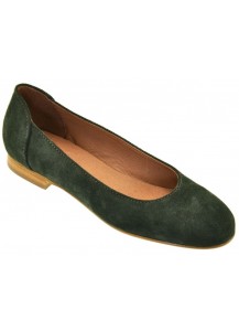 BALLERINA CAMOSCIO VERDE BOTT.SUOLA CUOI