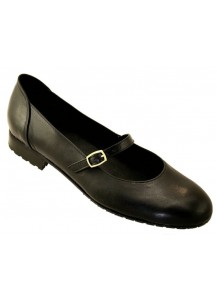 BALLERINA CON CINT.VITELLO NERO S.GOMMA