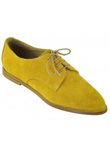 SCARPA ALLACC.CAMOSCIO GIALLO SUOLA CUOI
