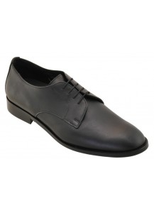 DERBY VITELLO NERO SUOLA CUOIO