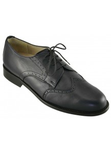 DERBY P.DUILIO VITELLO NERO SUOLA CUOIO