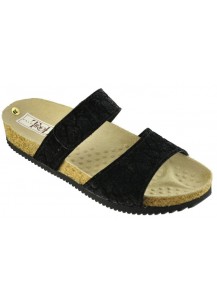7C2 CIABATTA CINT.VELCRO CAMOSCIO NERO