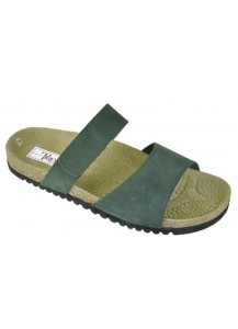 7C2 CIABATTA CINT.VELCRO CAMOSCIO VERDE