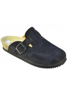 700 CIABATTONE CON FIBBIA CAMOSCIO BLU