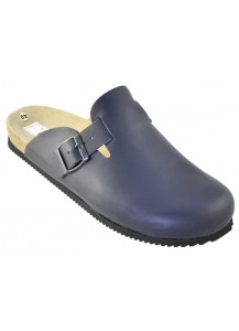 700 CIABATTONE CON FIBBIA VITELLO BLU