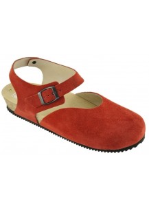 716 SANDALO P.CHIUSA FIB.CAMOSCIO ROSSO