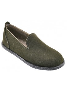 PANTOFOLA LODEN VERDE  S.FELTRO PIATTA