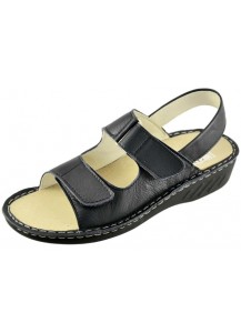 M105 SANDALO NAPPA NERO CINT.VELCRO PLAN