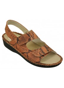 M105 SANDALO PITONATO SALMONE CINT.VELCR