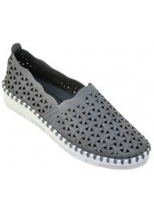 SCARPA PANTOFOLA MICROFIBRA FORATA GRIGI