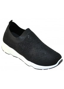 SCARPA PANTOFOLA A MAGLIA ELAST.NERO+BRI