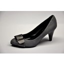 SCARPA CAMOSCIO GRIGIO + FIBBIA TACCO 70