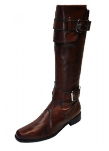 STIVALE ALTO VITELLO MARRONE TACCO 25MM